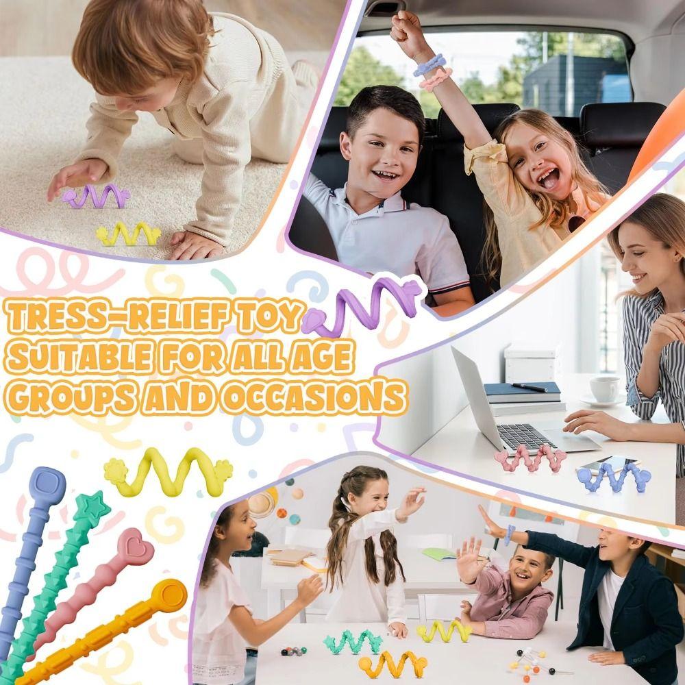 Textured Calming Fidgeting Sensory Toys Anxiety Silicone Anti Stress Relief  ADHD Kids
