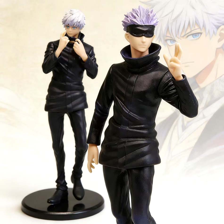 Verkauft Jujutsu Kaisen Anime Figur Gojo Satoru Action Figur PVC Statue Sammlungsmodell Spielzeug Geschenke