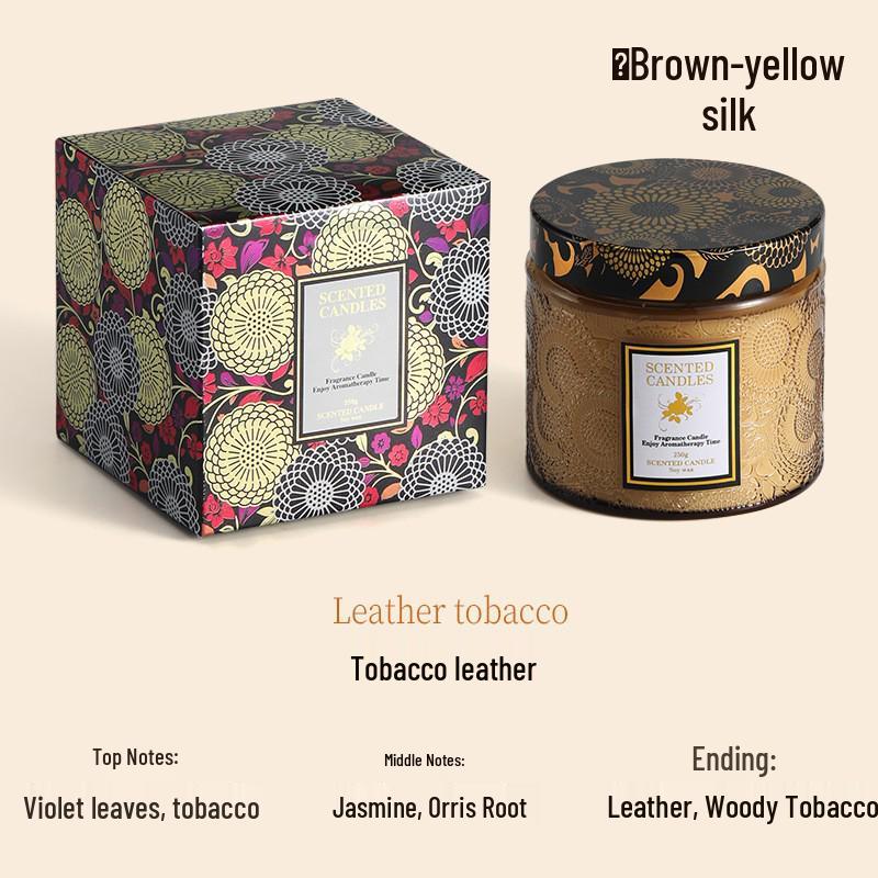 Elegant Cross Embossed Soy Wax Candle Gift Box - Smokeless Aromatherapy Souvenir for Birthdays