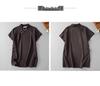 2025 Summer Women's Dark Coffee Chinese Style Short Sleeve Shirt