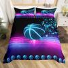 Basketbal Soft Duvet Cover Twin Quen for Young Boys Tens Bedrom Sports Games Beding Set Rustic Farmhouse Woden Board Warm Comforter Cover
