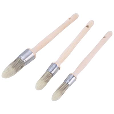 3 Sztuki Pędzel Krawędziowy Pędzel Malarski do Listew Ściennych do Precyzyjnego Malowania Zestaw 1”, 0,8”, 0,6” Do Precyzyjnego Malowania Krawędzi I Detali