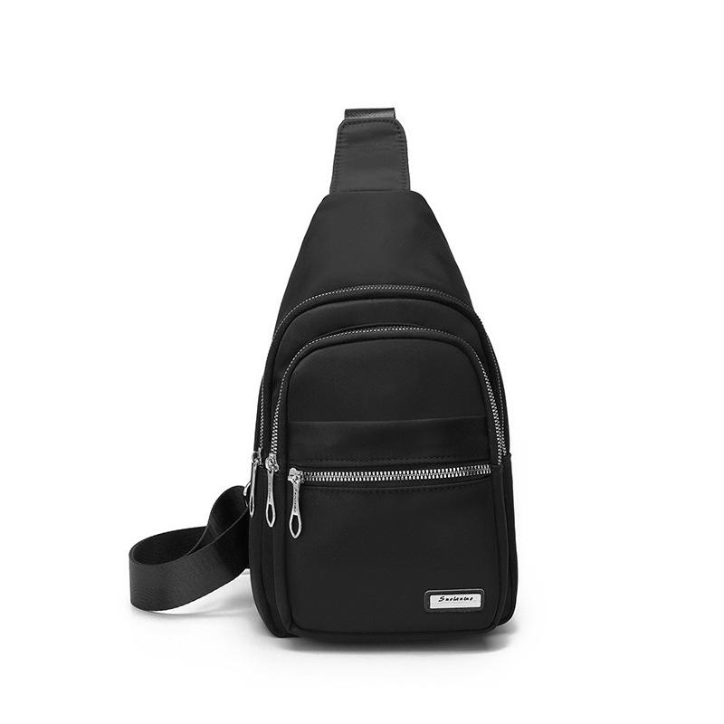 

Сумка на грудь женская сумка через плечо спортивная маленькая сумка многослойная сумка чёрный