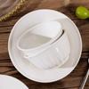 2024 New Style: 10-Piece Pure White Ceramic Pumpkin Rice Bowl Set