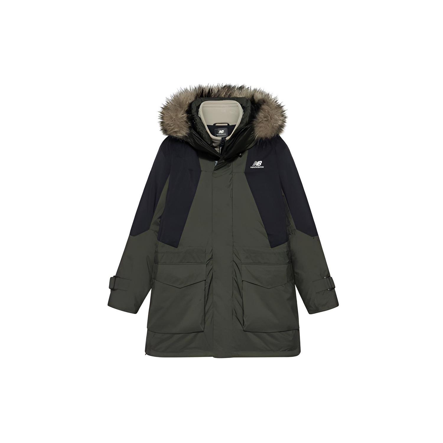 New Balance Winter Snowsuit Warm Jacket Asia Sizing  Green Black  Men s NPA43121-KH L