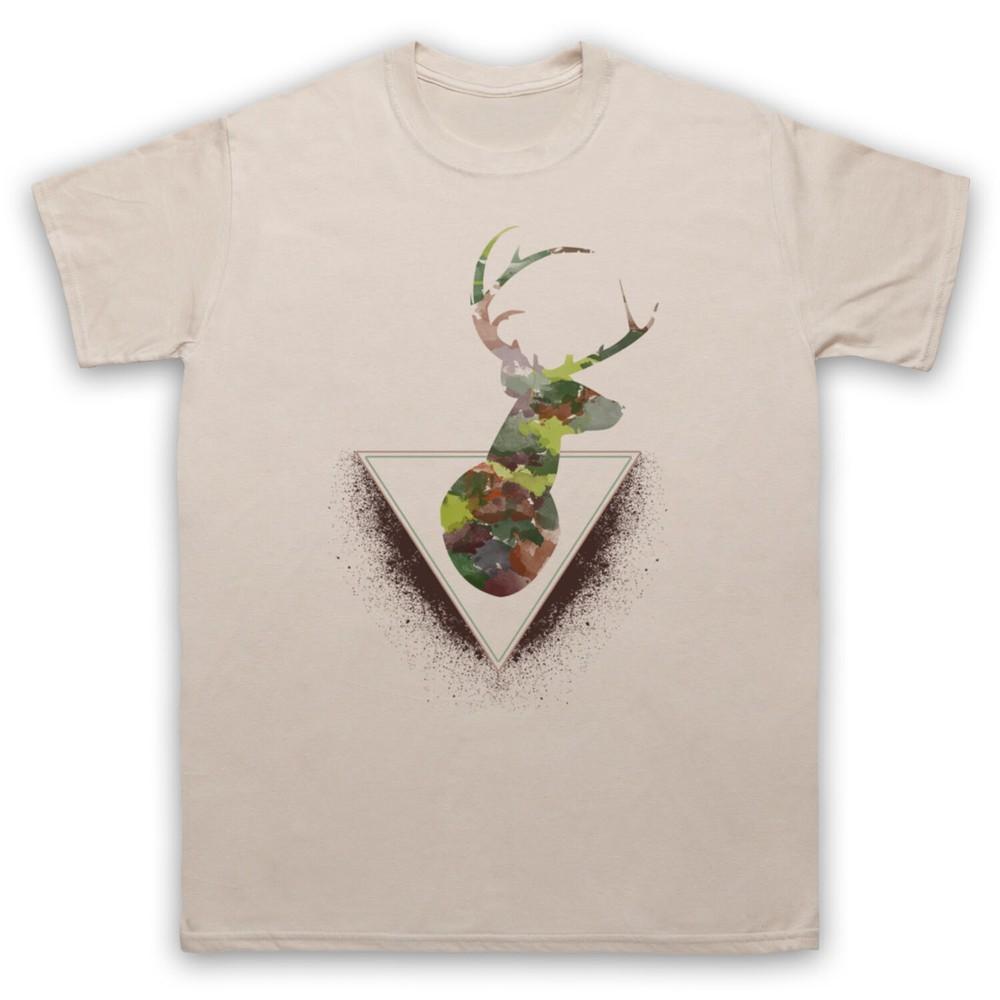 

Deer Head Watercolour Painting Style Graffiti Art Mens And Womens T-Shirt 2XL