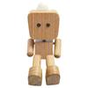 Handmade Shaking Feet Doll Wear Resist Cute Car Wood Ornaments with Clips Funny Wood Desktop Decor for Car Dashboard Decorations