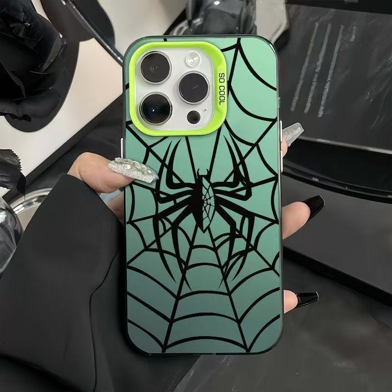 

Чорний чохол-павук для iPhone 16 e 15 14 13 12 11 Pro Max Mini Plus X XR XS SE 2020 2022 Coque Funda iPhone XR