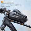 ROCKBROS Bicycle Top Tube Bag for Road with Smartphone Waterproof Frame Fits Large TPU Rain Cover Light Abrasion Easy Suitable for Cross Black Bikes,