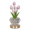 Tulpen Nachttischlampe Wiederaufladbar Blume Nachttisch Touch Lampe Umgebungslicht Geburtstagsgeschenke für Frauen Muttertagsgeschenke