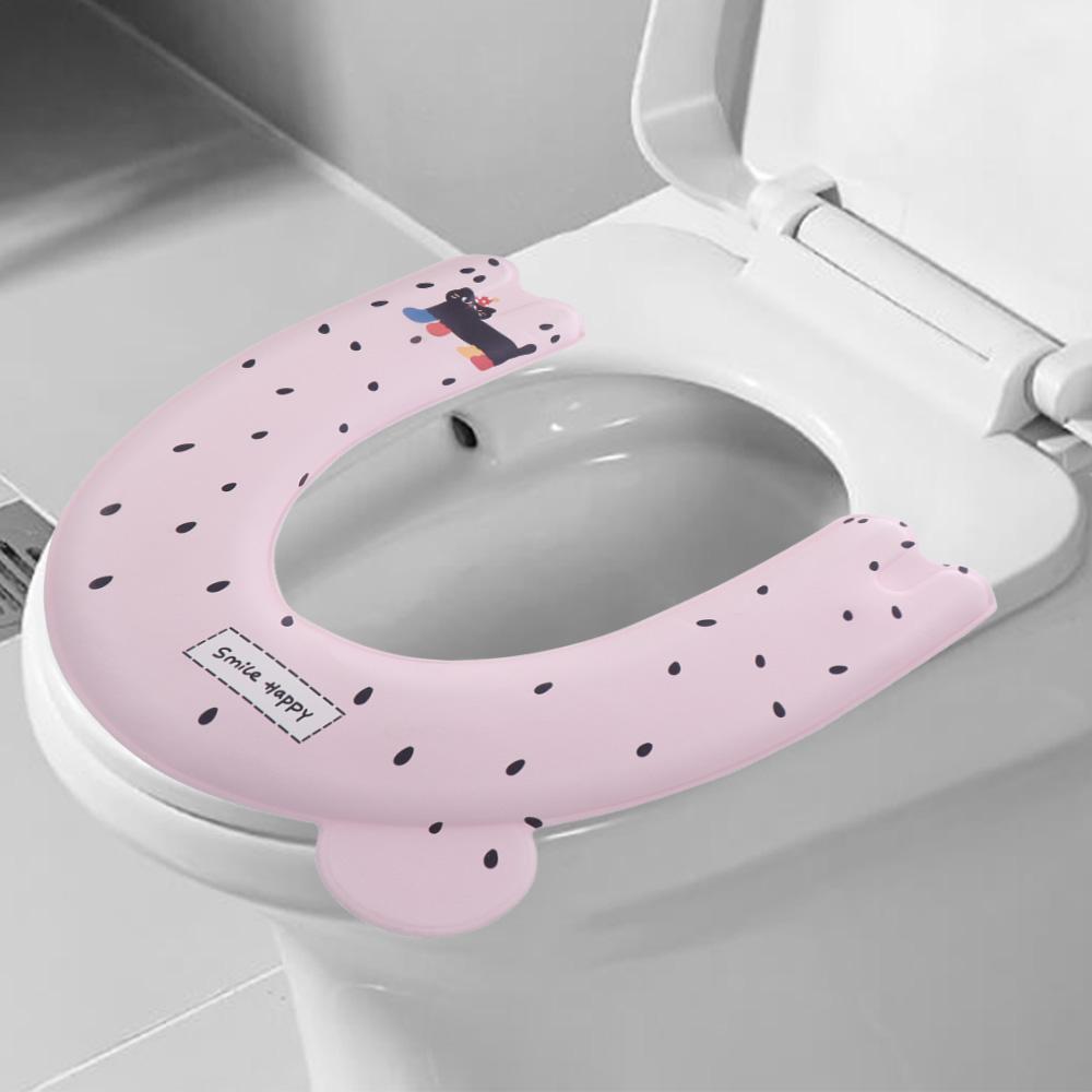 3PCS Handheld Toilet Seat Cover Comfortable Toilet Pad Paste Type Toilet Cushion  Home Use