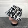 Autumn and winter warm fashion leopard print plush fisherman hat children niche age reduction leopard point flat top hat basin hat trendy and versatil