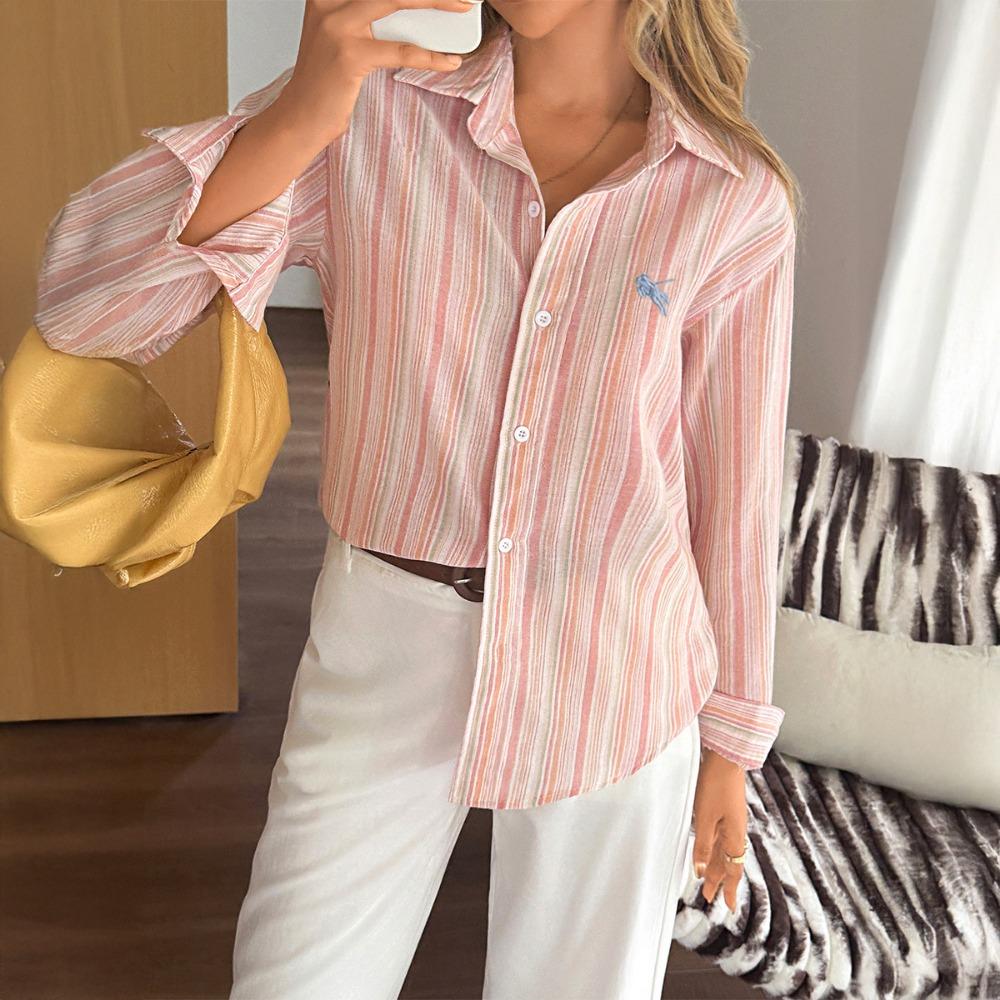 Elegant Long-sleeved Tops and Shirts for Women's Autumn and Winter 2025