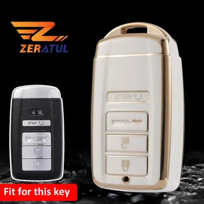 Soft Tpu Car Remote Key Case Cover Shell Protector Holder Fob Keychain Accessories For Honda Acura Rlx Mdx Cdx Tlx-L Nsx Rdx