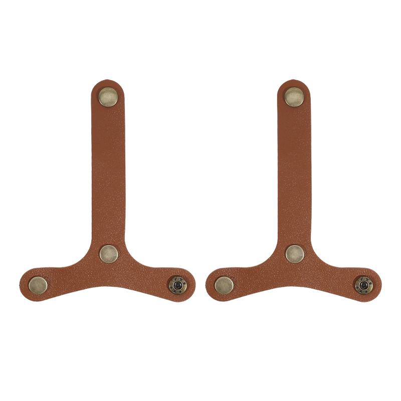 

1-5Pairs Hat Clip On Bag Hat Holder For Handbag Backpack Luggage PU Leather Luggage Tag Creative Baggage Suitcase Hat Accessory 1Pair коричневий