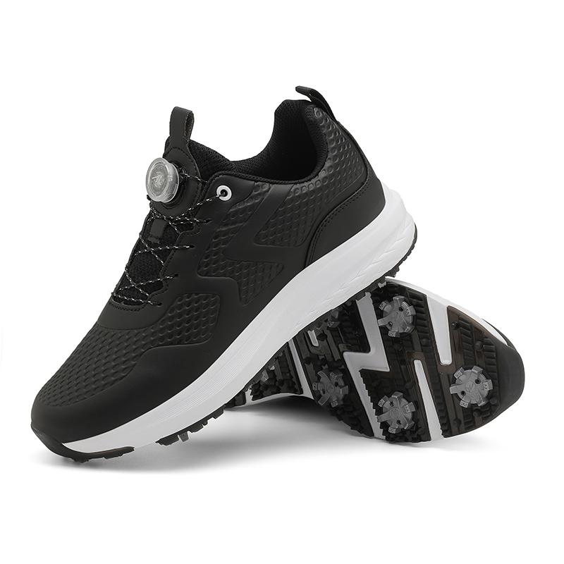 2026 New Women and Men Golf Shoes Anti-Slip Spiked Golf Sneakers Quick Lacing Golfer Footwear Low Top Outdoor Walking Sneakers