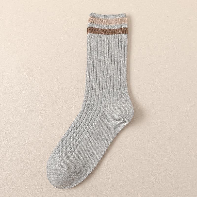Female Autumn and Winter Fashion New Cotton Warm Long Tube Pile Socks