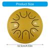 4.5Inch Steel Tongue Drum 8 Notes C Major Tuned Percussion Instrument Handpan Drum Music Tambourine Drum with Mallets