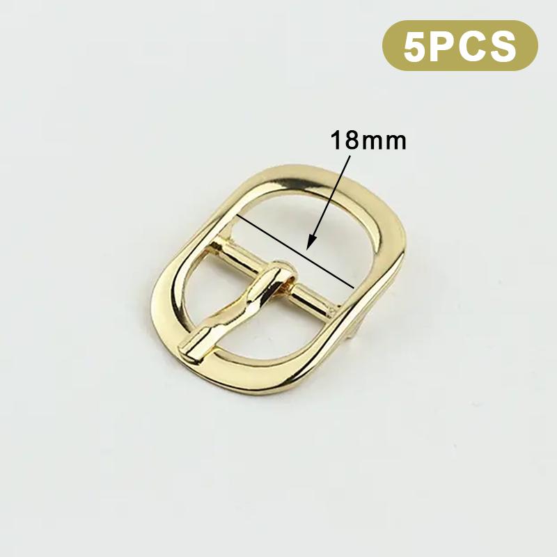 5Pcs Metal Pin Belt Buckles Durable Strap Clasps 12/18/25mm for DIY Shoes Bag Handbag Leather Craft Repair