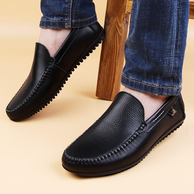 Fashion Genuine Leather Male Comfortable Driving Shoe Loafers Men Classic Stylish Men Shoes Wedding Handmade Men Casual Business Shoes