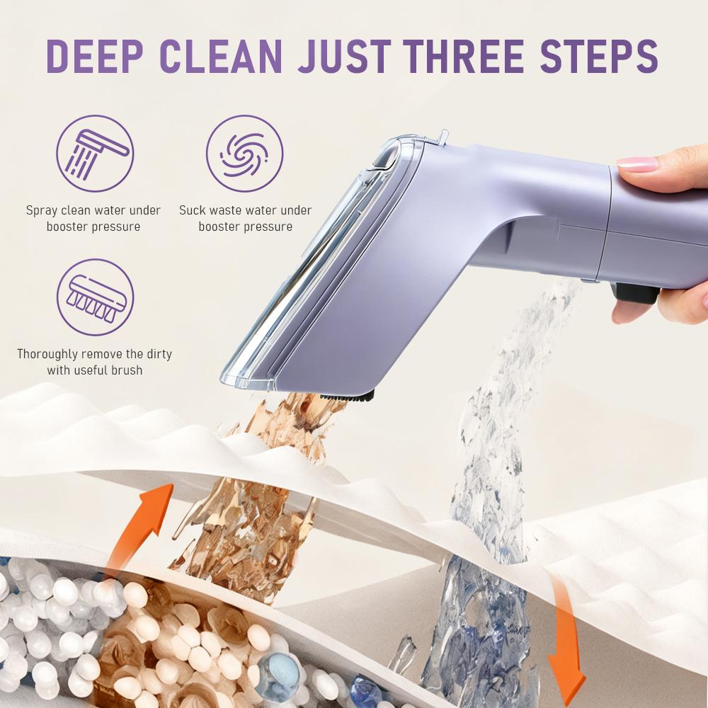 Handheld Upholstery Vacuum Cleaner Carpet Pet Stain Cleaner Spray and Suck Home Fabric Stain Remover Pet Hair Removal Cleaner