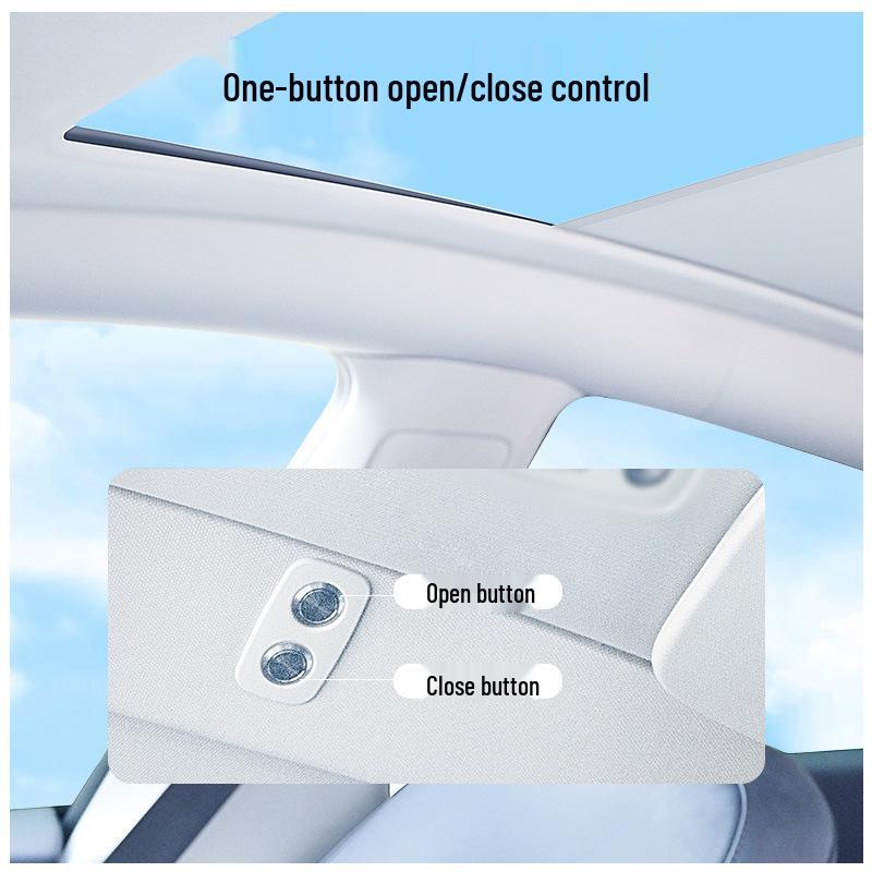 Tesla Model Y Sunroof Electric Sunshade: Roof Protection & Heat Insulation Curtain