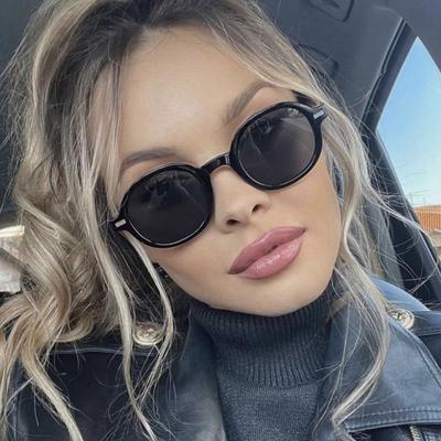 Nowe Retro Owalne Okulary Przeciwsłoneczne Damskie Małe Oprawki Streetwear Gradientowe Okulary Moda Projektant Okulary Słoneczne Dla Kobiet