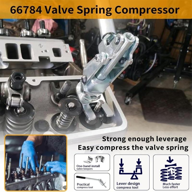 66784 Removal Installer Tool Studs Mount Valves Spring Compressor Tool Universal Automotive Engine Maintenance Accessory