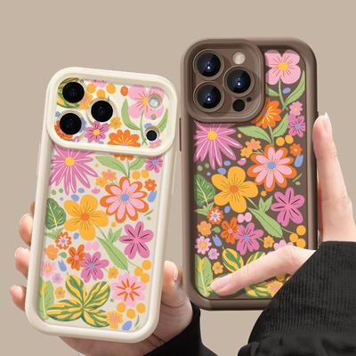 Nárazuvzdorný měkký TPU silikonový kryt na telefon Funda Pro iPhone 17 Air 16e 16 15 14 Pro Max 13 17 Pro Max 17 Pro 17 Růžové květiny Vzorovaný kryt