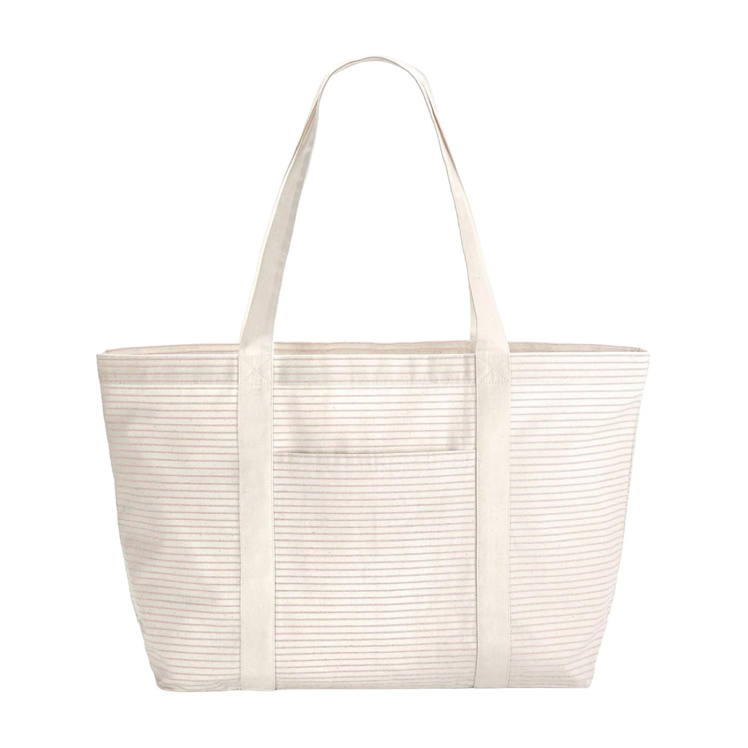 Westford Mill Shopper in cotone biologico a righe One Size rosso