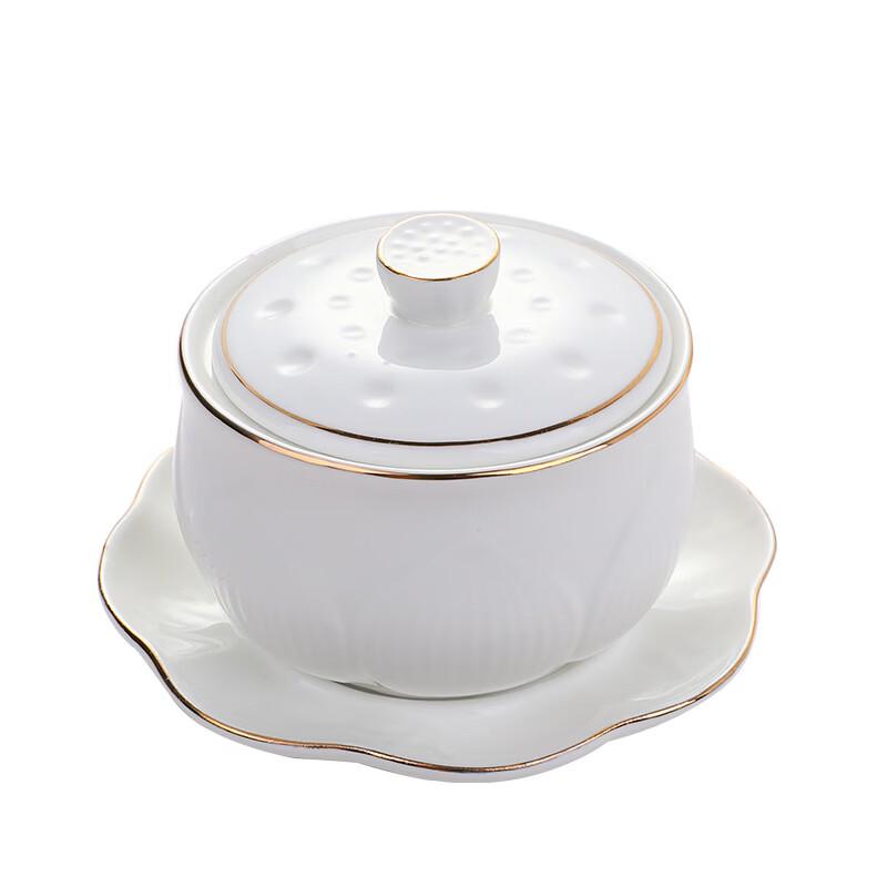 ZISIZ European Gilt Bone China Dessert & Stew Bowl Set