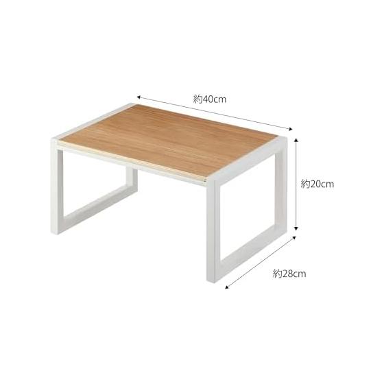 Yamazaki Jitsugyo 5158 Stepstool, White, Approx. W40XD28XH20cm, Tower Step Stand, For Children and Adults, Stool