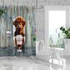 1Pc Cattle In Toilet Pattern Printed Shower Curtain, Waterproof, With 12 Hooks, Bathroom Showers, Bathtub, Home Use
