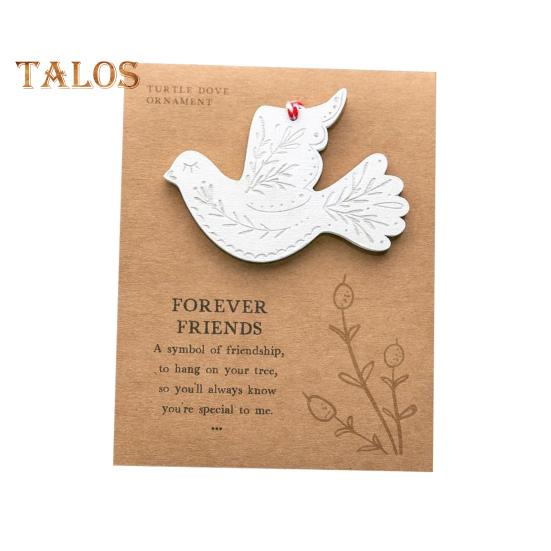 

Дружба Рождественское украшение с конвертом для сообщения Дружба Голубь Поздравительная открытка Навсегда Друзья Памятка A