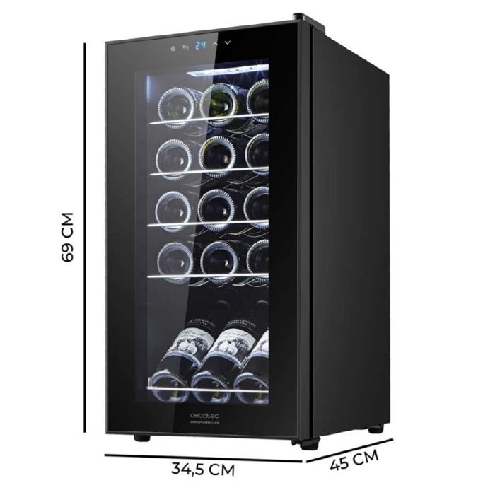 Cecotec Wine Cellar Bolero GrandSommelier 1550 Black Compressor