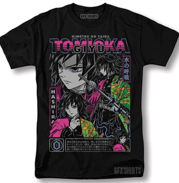 

NEWW HOT Giyu Tomioka Demon Slayer Anime Manga Tanjiro Kimetsu no Yaiba T-Shirt 4XL