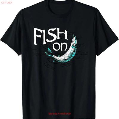 Fish On Fishing for Bass Fisherman T Shirt Vintage Washed Fashion Breathable Top For Everyday Wear Stylish Casual Streetwear