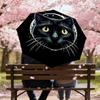 Starry Night Cat Moonlight Adventure Umbrella: Automatic Opening & Closing, Outdoor Travel Companion, Lightweight and Durable
