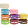 Totority Artificial Macaron - 9pcs French Dessert Food Props, Cupcake, Fake Donuts, Cake, Doughnuts, Macaroon Home Supplies