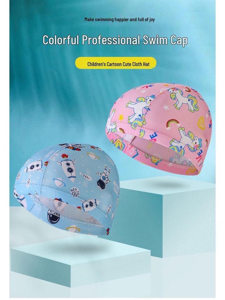 Kids' Cartoon Crab Swimming Goggles Set – Waterproof, Anti-Fog Lenses for Boys & Girls, Four-Piece Set