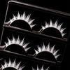 3Pairs Cross Strip White Eyelashes for Cosplay Makeup Natural Looking Long Lashes