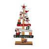 Christmas Tree Wooden Desktop Ornaments Christmas Decorations Santa/ Claus Snowman Party Gifts