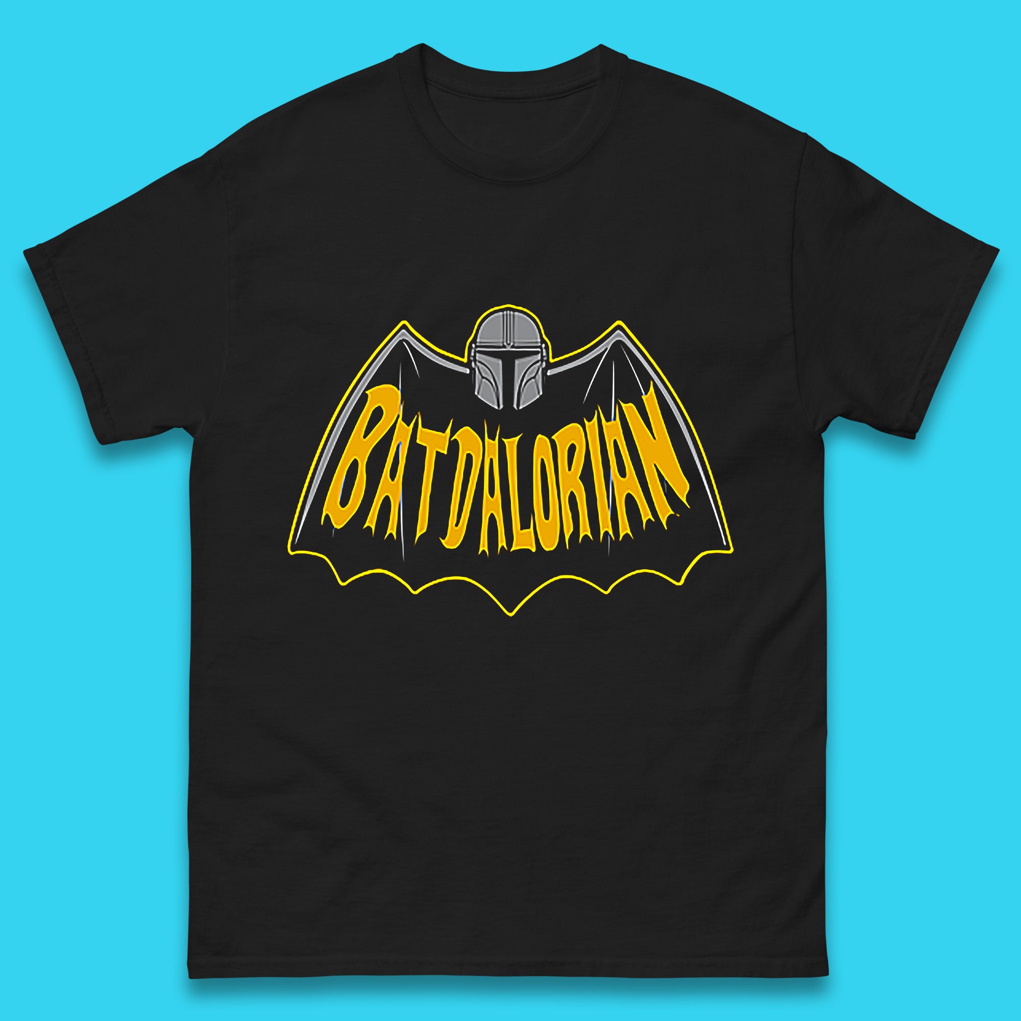 Batdalorian Star Wars The Mandalorian Or Mando X Batman Parody Fictional Characters Mens Tee Top L