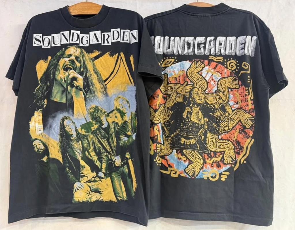 Vintage SOUNDGARDEN AOP 90s Band Tour Metal Rock XL Single Stitch Shirt REPRINT