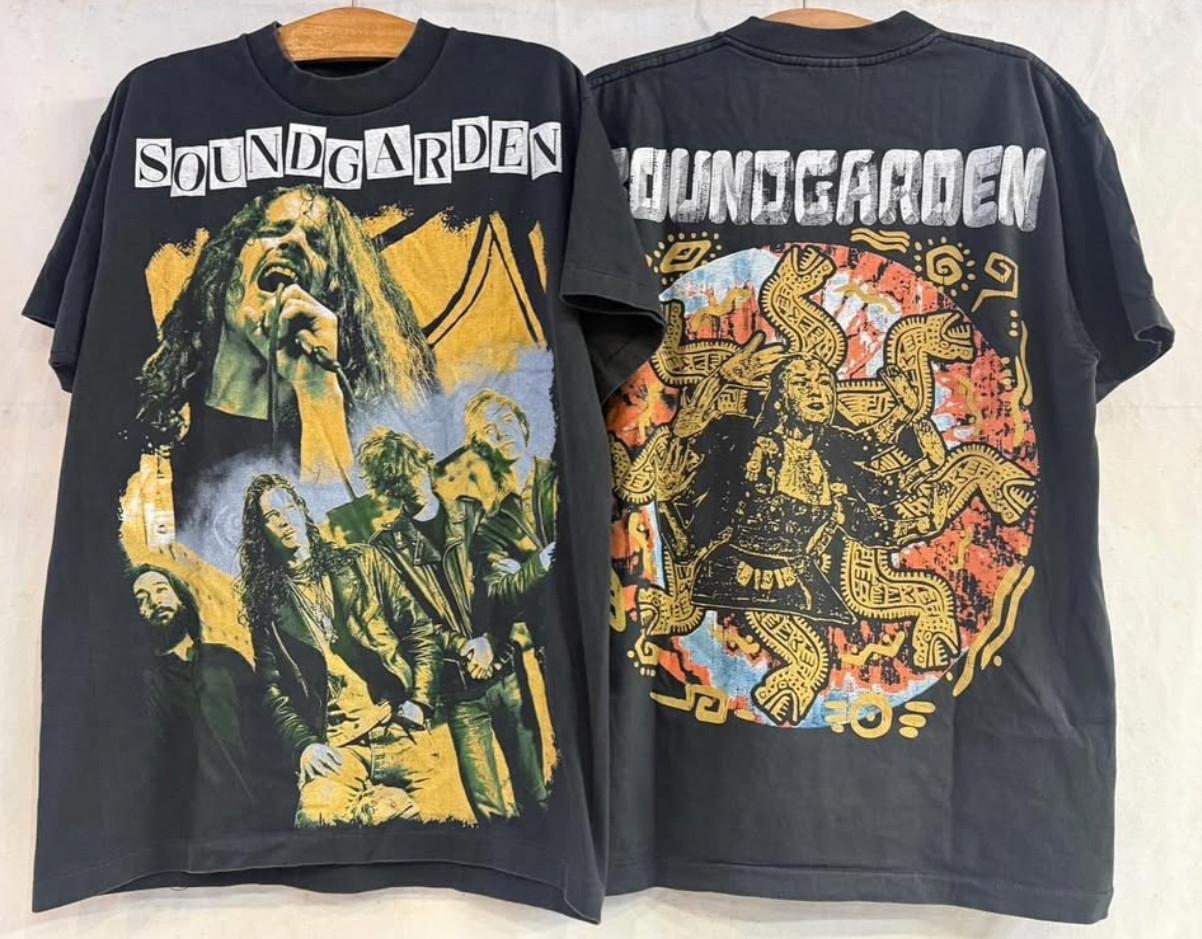 Vintage SOUNDGARDEN AOP 90s Band Tour Metal Rock XL Single Stitch Shirt REPRINT XXXXL