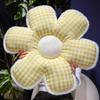 Floral Bubble Checker Seat Cushion: Fresh Flower Decor Pad for Sofa, Chair, or Bay Window