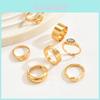 Geometrisches Sternring Schmuckset Mit Galvanisierter Zinklegierung Für Damen Modeaccessoires