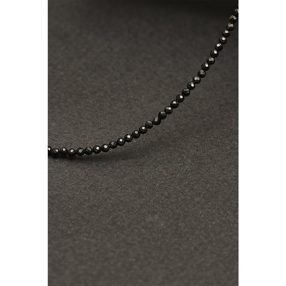 [Hazina] 2mm Black Spinel Necklace - Black Spinel