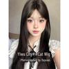 Logical Cat Women's Long Straight Hair Wig with Air Bangs - Natural Full Head Celebrity Style
