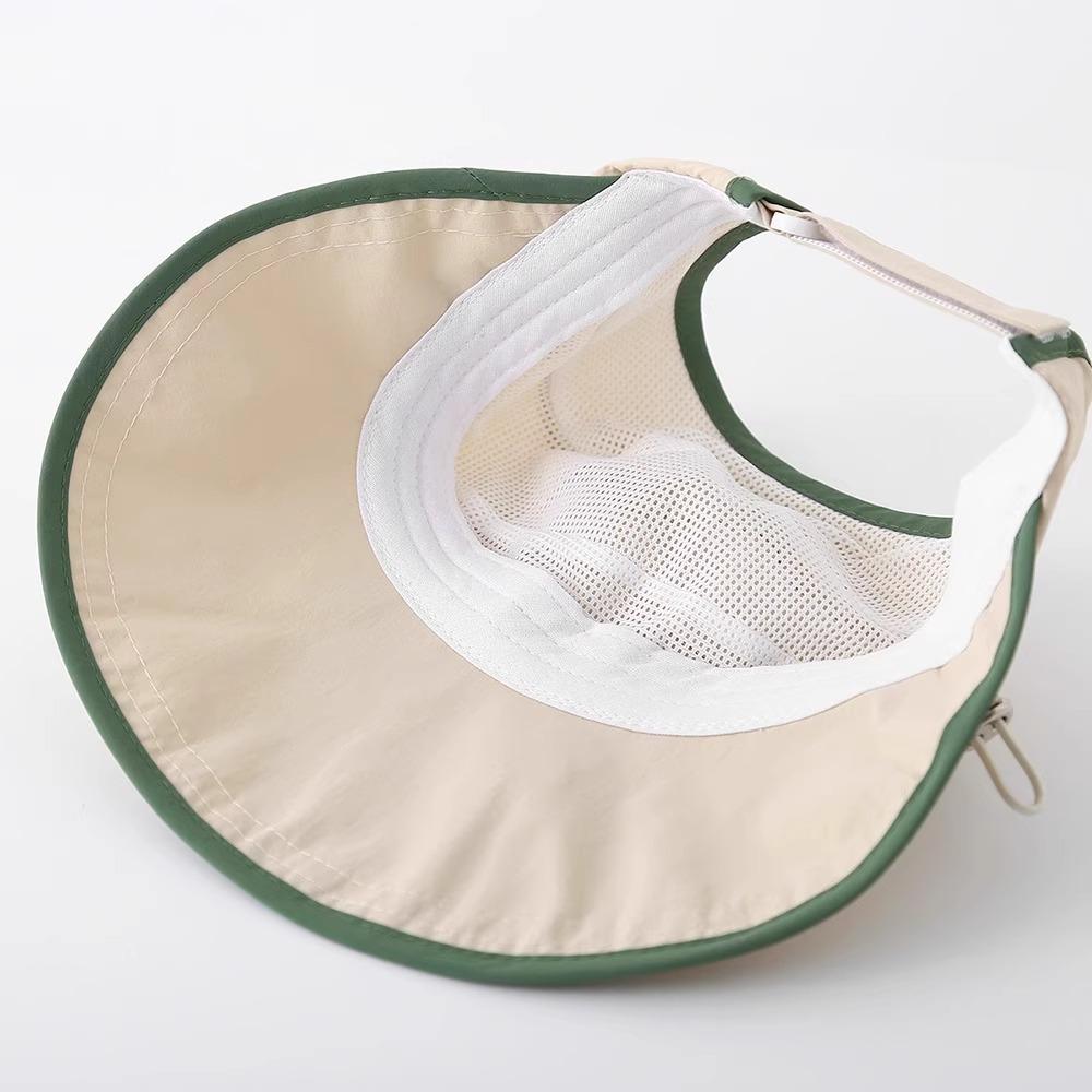 Kids' Sun Protection Hat Summer Quick-dry Anti-UV Open-Top Visor Lightweight Large Brim Toddlers Outdoor Clothes Accessories